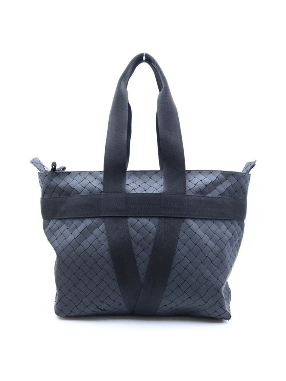 Bottega Veneta New Rubber Intrecciato Scorpito Tote Bag Black